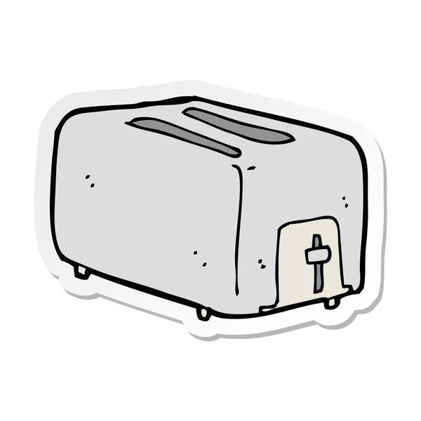 Pegatina de una tostadora de dibujos animados — Vector de stock