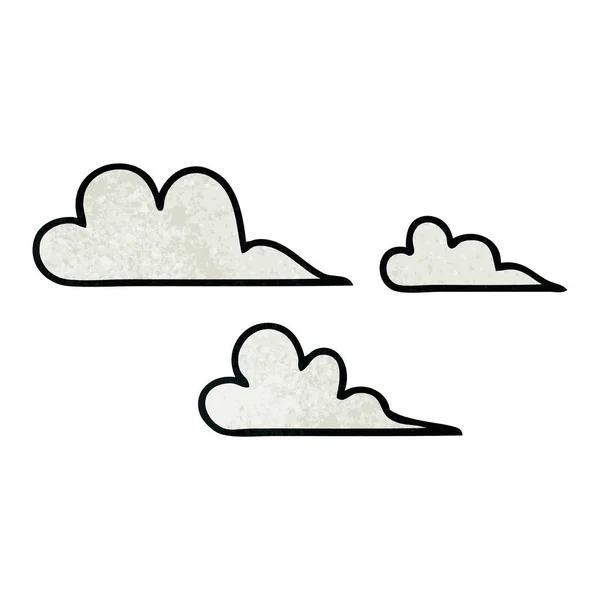 Retro grunge texture cartoon cloud — Stock Vector