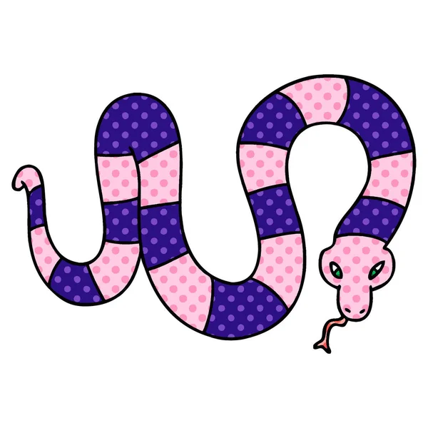 comic book style quirky cartoon snake - Stock Image - Everypixel