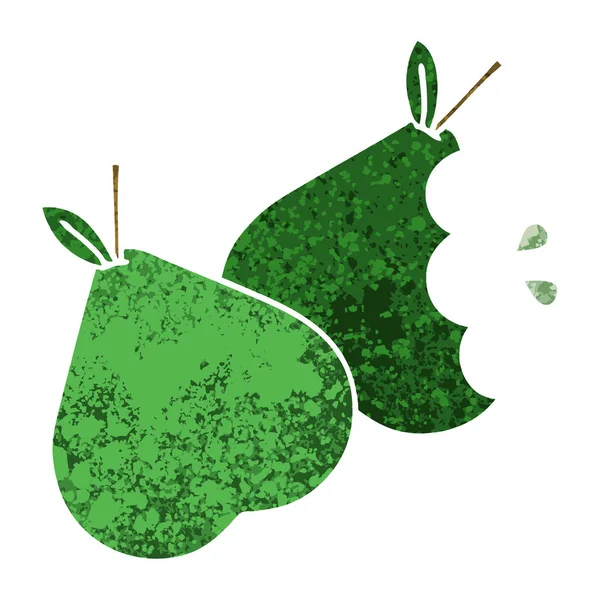 Retro illustration style cartoon pears — Stock Vector