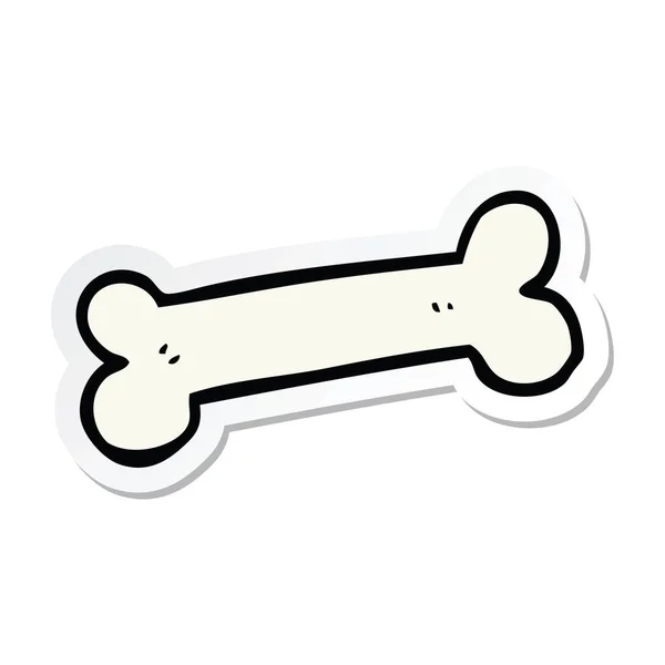 Sticker van een cartoon bone — Stockvector