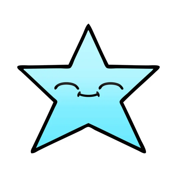 Gradientu kreskówka na zacieniowane rozgwiazdy — Wektor stockowy