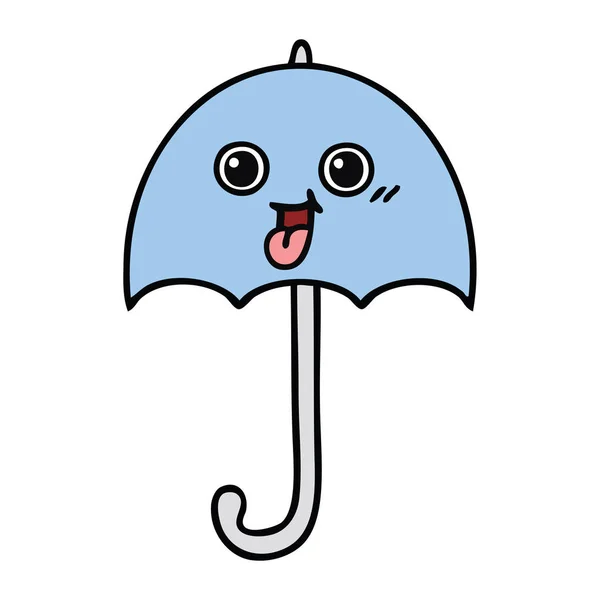 Guarda-chuva de desenhos animados bonito — Vetor de Stock