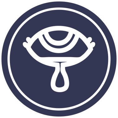 ağlayan göz dairesel simgesini