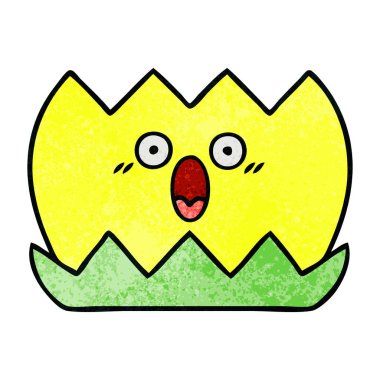 Retro grunge doku karikatür su lilly