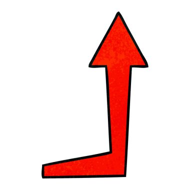 ilginç el çizilmiş karikatür oku