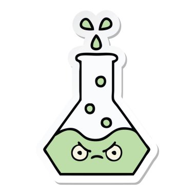 sevimli çizgi bilim kabı etiket