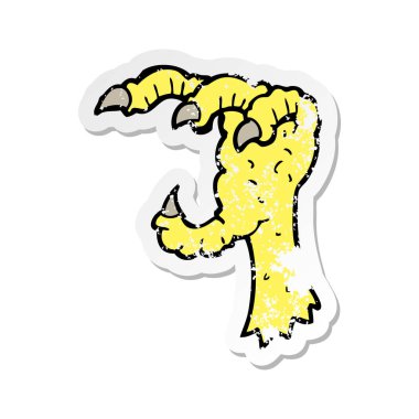 bir çizgi film Şahin Pençesi Retro sıkıntılı etiket