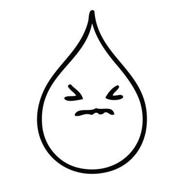 ilginç çizim karikatür duygusal yağmur damlası