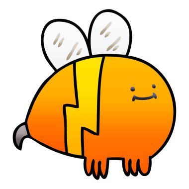 ilginç degrade gölgeli çizgi film bumblebee