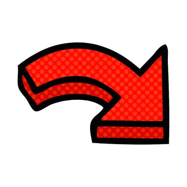 çizgi roman tarzı çizgi film işaret eden ok