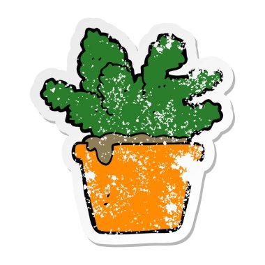 bir çizgi film ev bitki sıkıntılı etiket