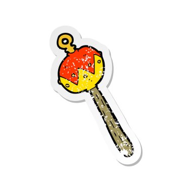 bir karikatür eski Retro sıkıntılı etiket çıngırak