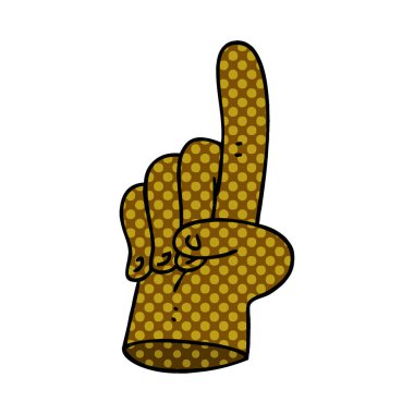 işaret parmağını çizgi roman styleing ilginç çizgi film