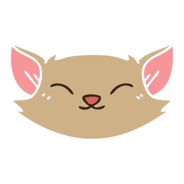 ilginç el çizilmiş karikatür kedi