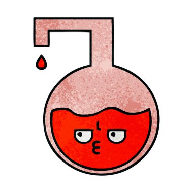 Retro grunge doku karikatür bir bilimsel deney 