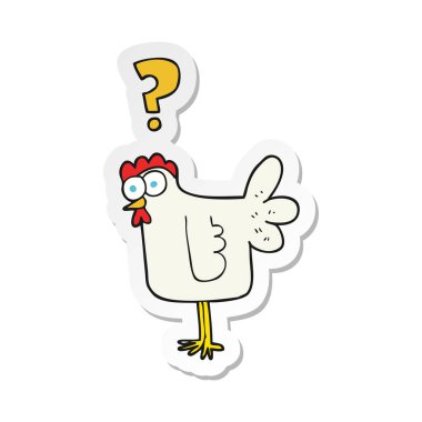 etiket bir karikatür tavuk karıştı