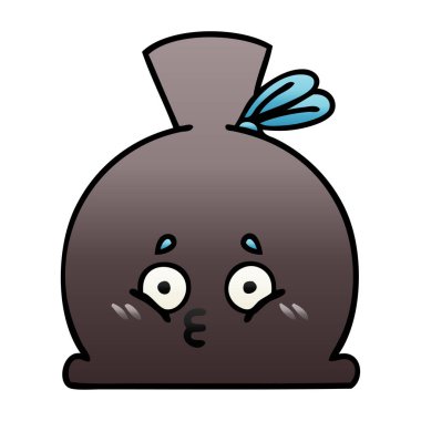 bir çuval degrade gölgeli karikatür