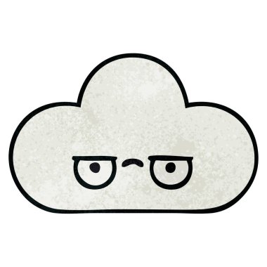 Retro grunge doku karikatür bulut