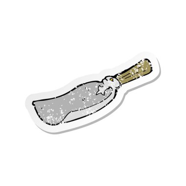 bir çizgi film eski kürek Retro sıkıntılı etiket