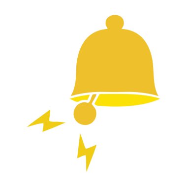 düz renk retro karikatür zil çan