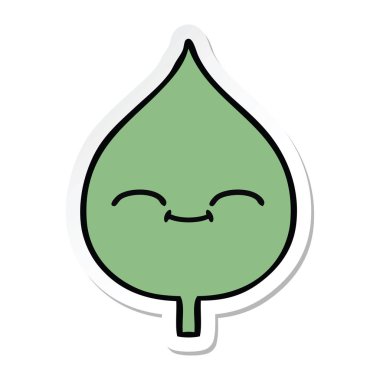 etiket sevimli çizgi ekspresiyon yaprak