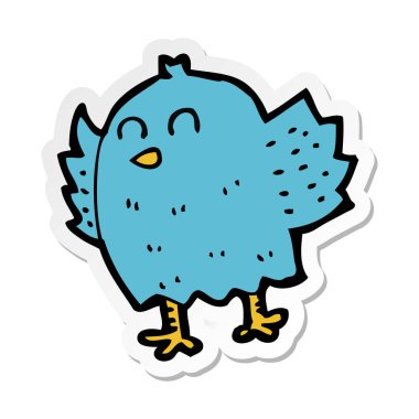 bir karikatür kuş Sticker