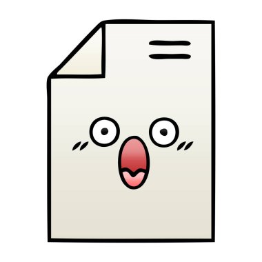 bir yaprak kağıda degrade gölgeli karikatür 