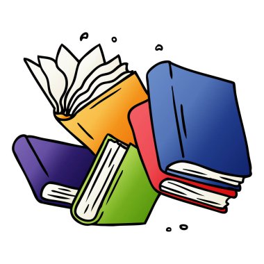 elle çizilmiş degrade çizgi film doodle kitap topluluğu