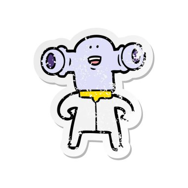 bir dostu karikatür yabancı sıkıntılı etiket