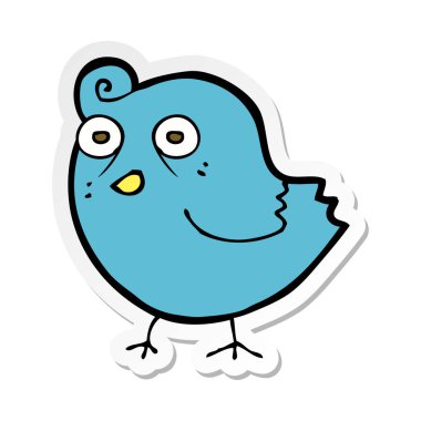 komik karikatür kuş Sticker