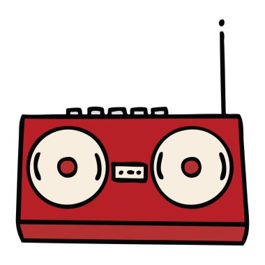 sevimli çizgi bir stereo