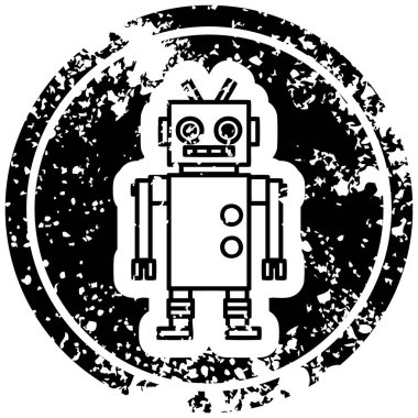 Robot sıkıntılı simgesi dans