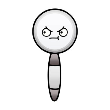 Degrade gölgeli karikatür Büyüteç