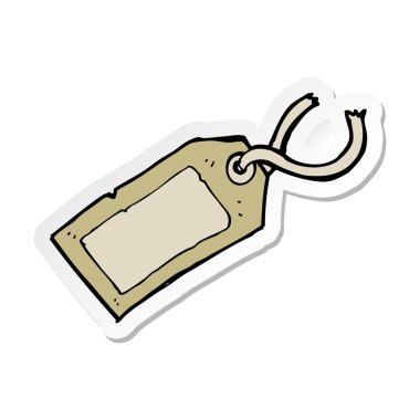 bir çizgi film Bagaj etiketi etiket