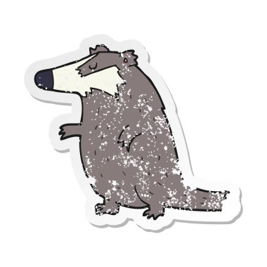 bir çizgi film porsuk sıkıntılı etiket