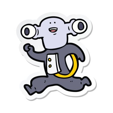 etiket yabancı çalışan bir dostu karikatür