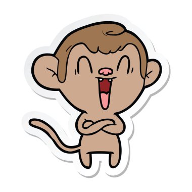etiket bir karikatür komik maymun