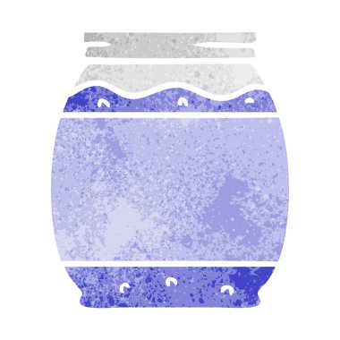 Retro karikatür doodle çilek reçeli