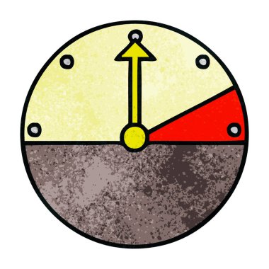 Retro grunge doku karikatür hız göstergesi