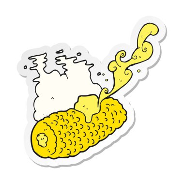 tereyağı ile üzerinde bir çizgi film Mısır etiket