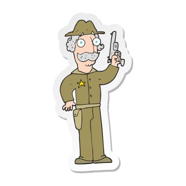 etiket bir karikatür Şerif