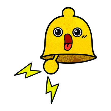 retro grunge doku karikatür zil