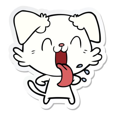 bir çizgi film nefes nefese köpek etiket