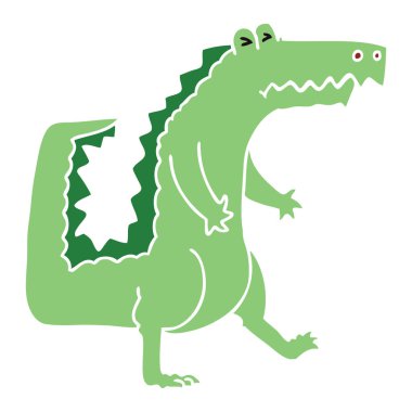 ilginç karikatür timsah el çekilmiş