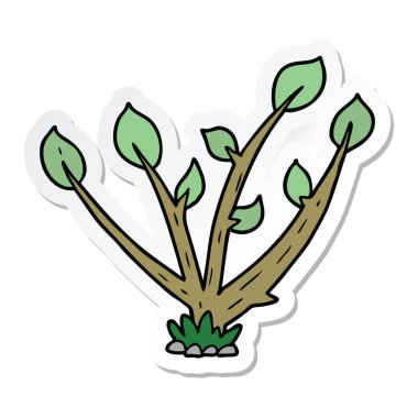etiket bitki filizlenen bir karikatür