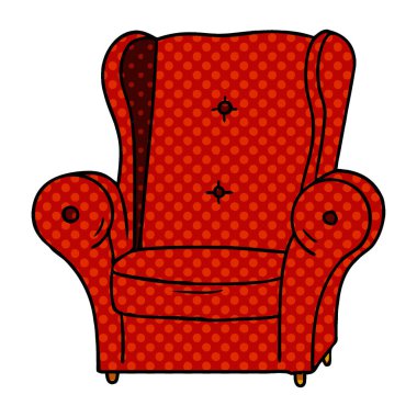 eski bir koltuk karikatür doodle 