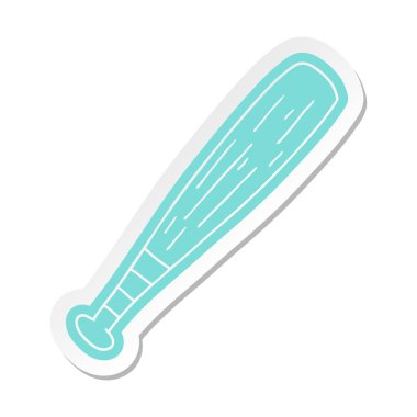 bir beysbol sopası ile çizgi film etiketi