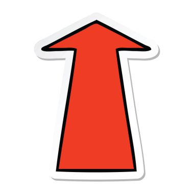 ilginç bir el etiket çizilmiş karikatür oku