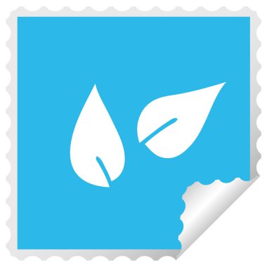 etiket karikatür bir yaprak peeling Meydanı